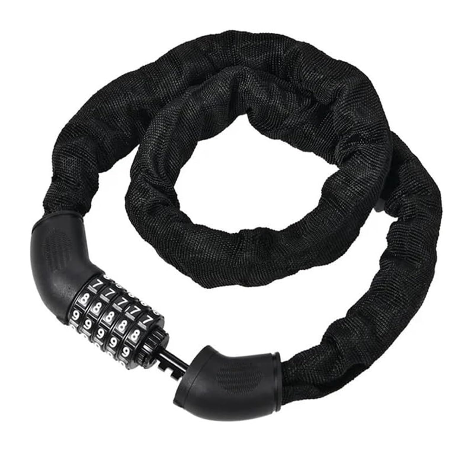 Giveduno Black Bicycle Lock, 5 Digit Code -Theft Iron Chain Lock Motorcycle Bike
