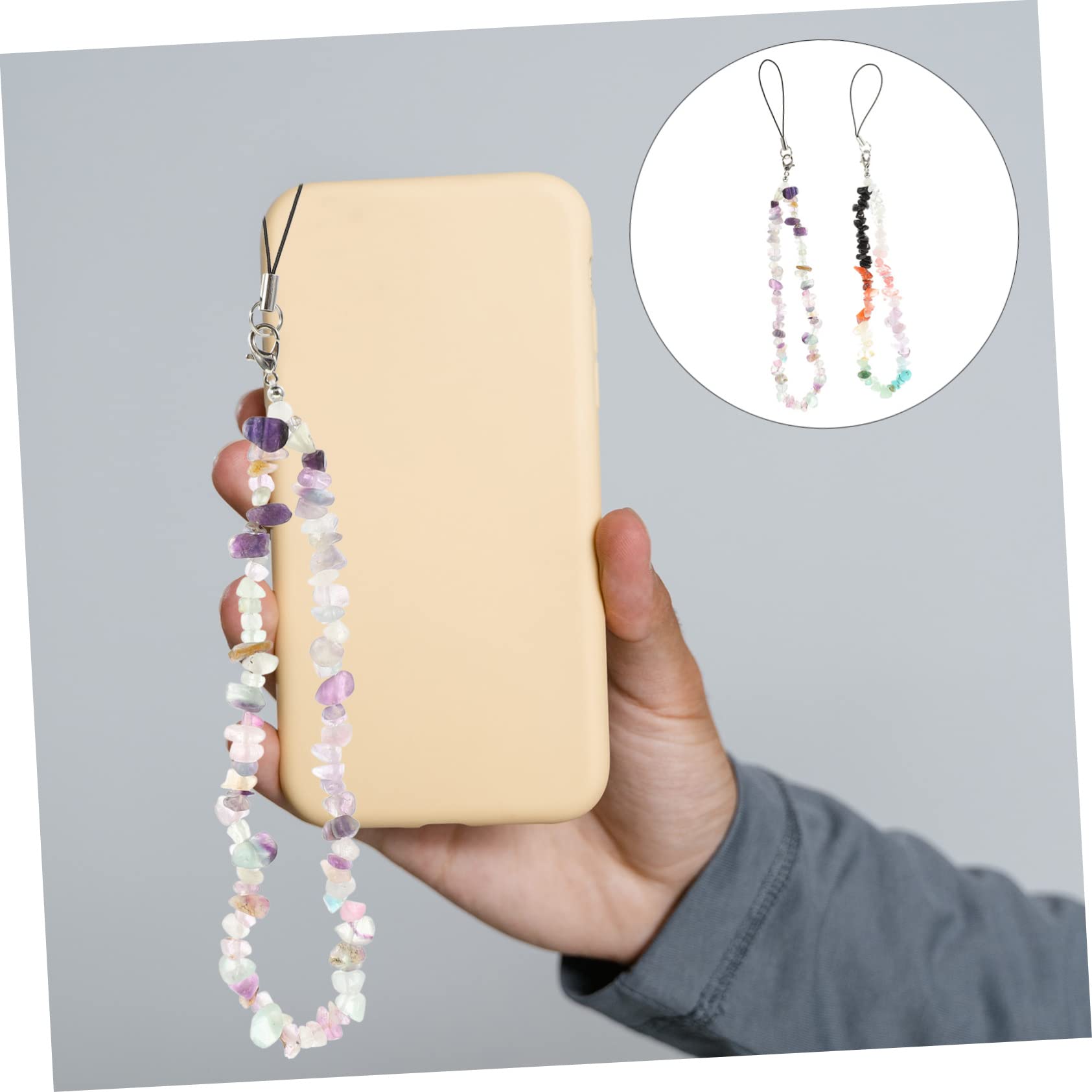 HOMSFOU Colgante De Cadena De Teléfono Móvil Delicado Encanto Del Teléfono Cordón Antideslizante Para Teléfono Cordón De Teléfono Multifunción Cordón Colgante Cristal
