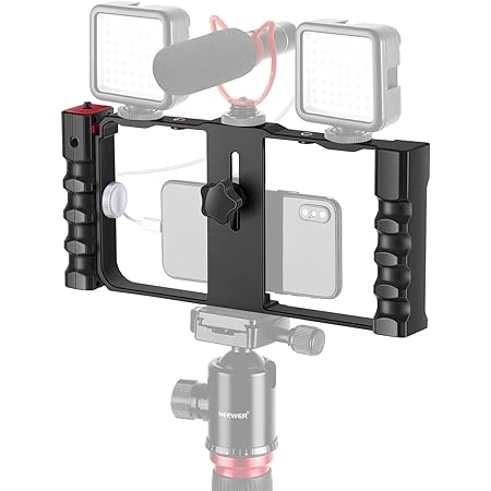 Smartphone Video Rig Aus Aluminium - Professioneller Halter Für IPhone & GoPro Inklusive Stativ