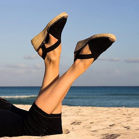 Mujer Cuña Riou Sandalias Mujer Plataforma Esparto Verano Casual