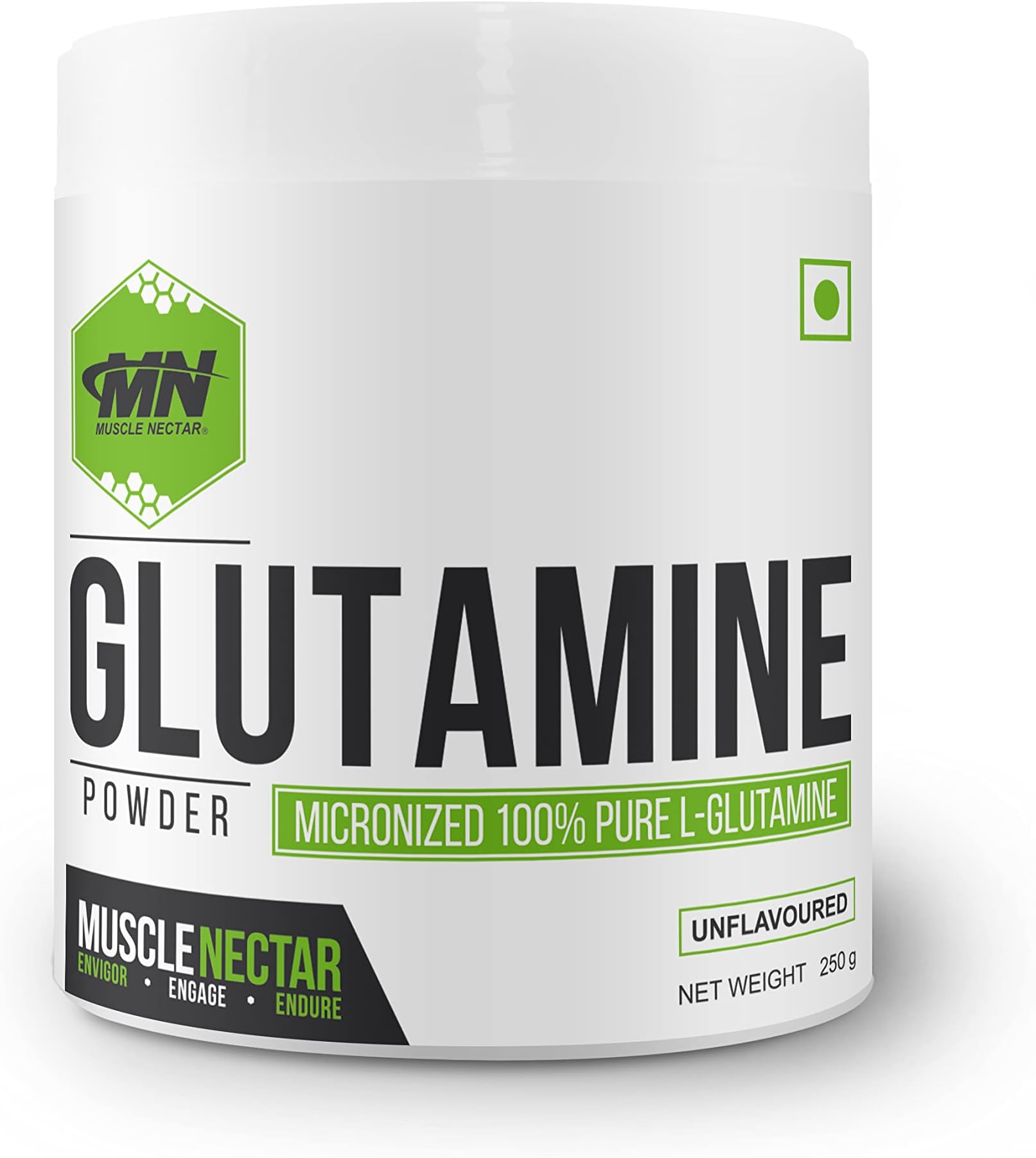 Muscle Nectar Pure L- Glutamine, Post Workout Recovery, 5 g Glutamine (Unflavoured, 250 g)