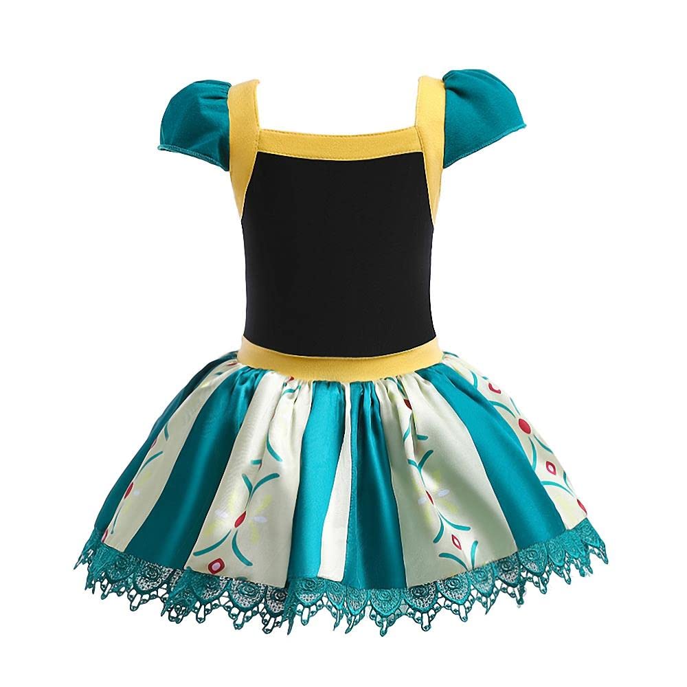 Lito Angels Princess Ballerina Costume Ballet Leotard with Tutu Dress for Kids Girls Fancy Dance Wear Outfit Age 2-3 Years, Green - Image 2