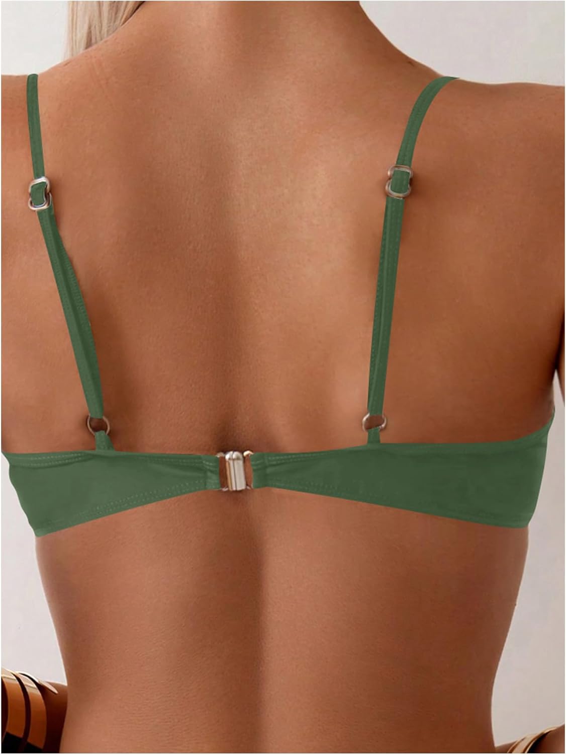 SweatyRocks Women's 2 Piece Bikini Set Spaghetti Strap High Cut Push Up Underwire Swimsuit - Image 5