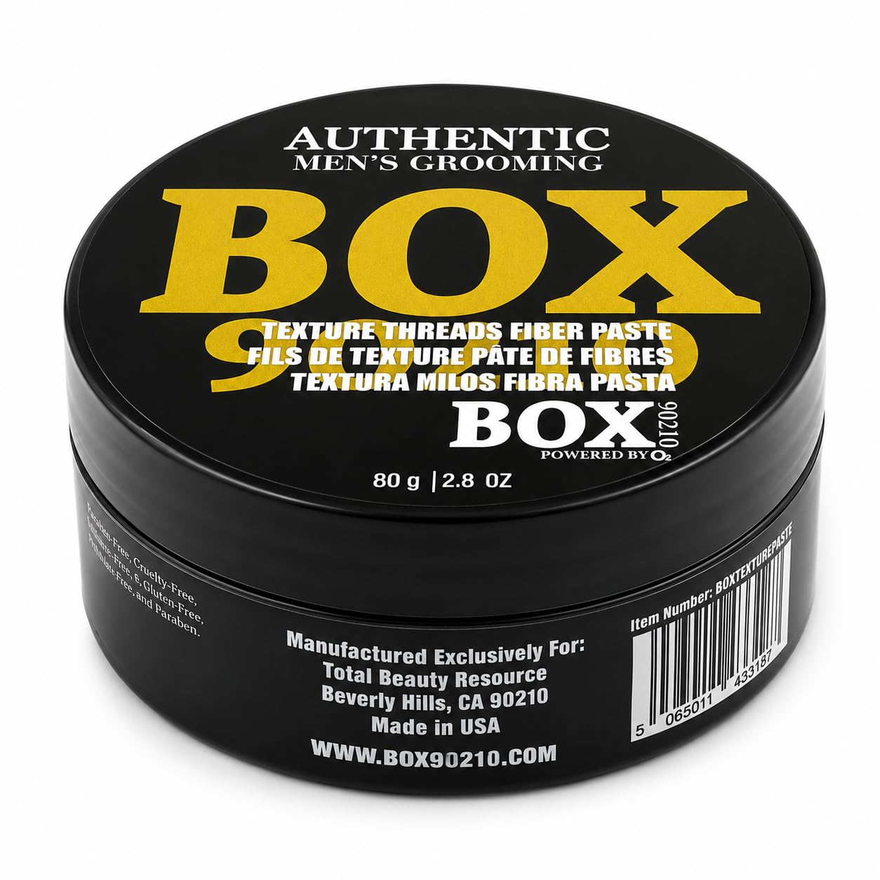 Texture Threads Fiber Paste – Extreme Hair Texturizer for Men, Strong Hold, Sculpting, Defining, Molding, Piecing & Spiking, Adds Structure & Texture, 80g, by BOX90210
