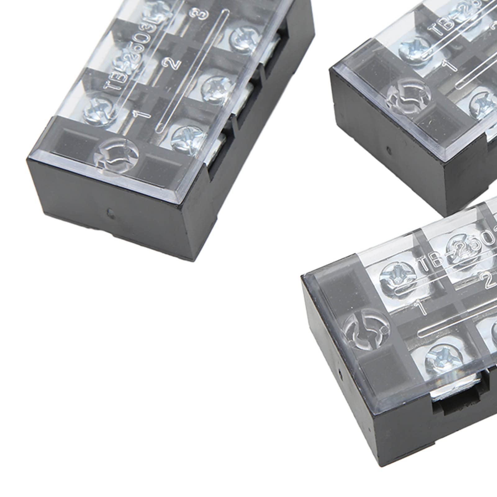 50 Pièces TB-2503L Bornier à Vis Bloc 25A 600V 3 Positions Double Rangée 0.5~2.5mm² Fil Bornier à Vis Blocs Boîtes de Distribution étanches Bornier Bloc de Jonction