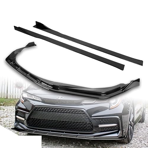 Stay-Tuned, 9PCS ABS STP-Style Front Bumper Lip Spoiler Body Kit + Universal 86