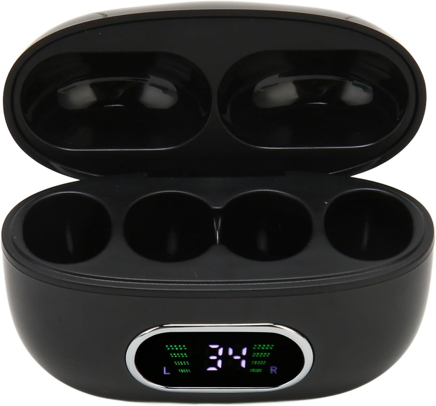 Bluetooth Translator Earphone Portable 144 Languages Online Translation Stereo Earbuds for Android for iOS, Plastic Black 2 Pieces for Travelers (Black)