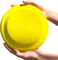 Frisbee Pet Brinquedo Cachorro Aerodinâmico Disco Big Bull para Porte Grande (Amarelo)