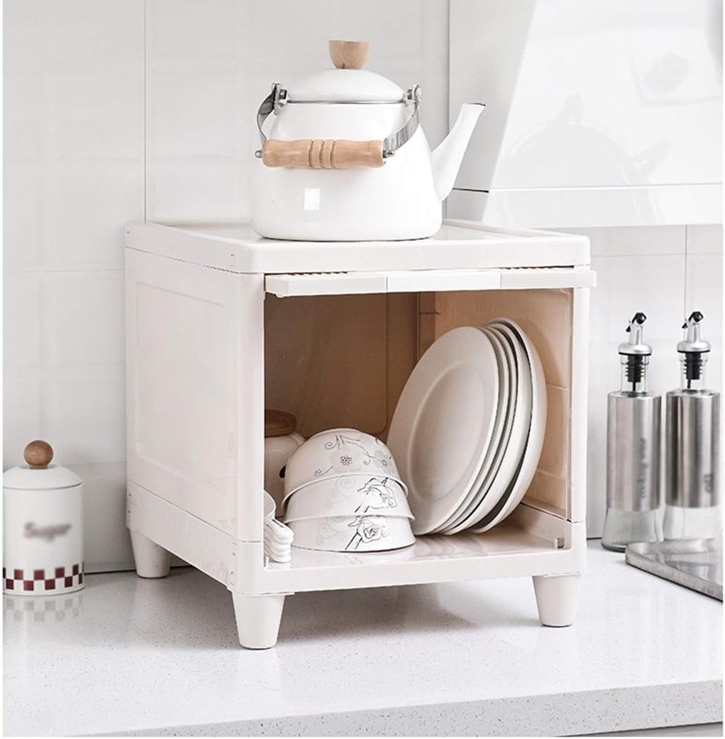 KWER Maximize Storage Space: Versatile Stackable Drawer Organizer Storage Box for Ideal for Neat and Tidy Storage Solutions plastic drawers storage (White, 1 Layer)-image-45