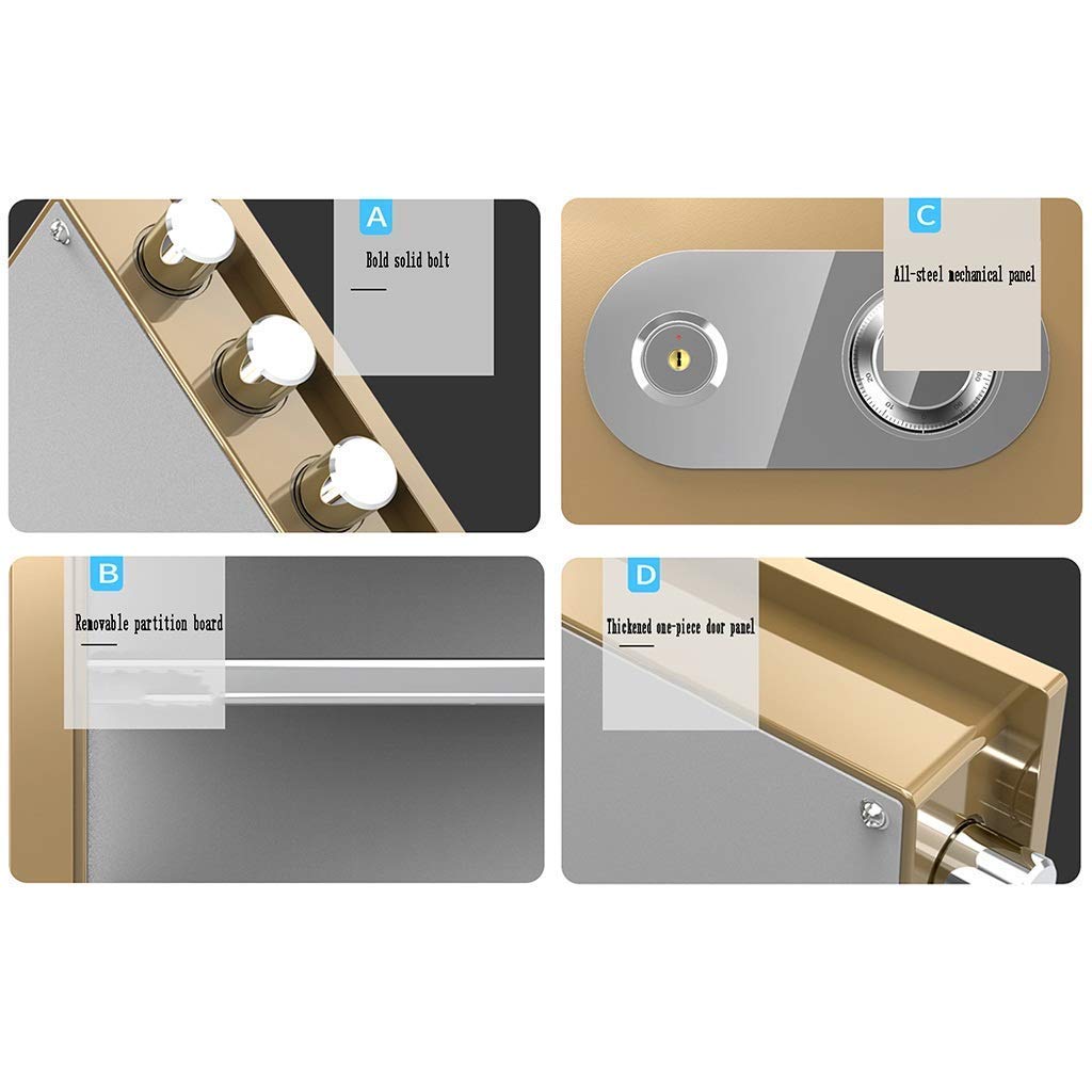 Safe Box Safe Safe Cabinet Safes Mechanical Password Safe Cabinet Safes for ID Papers, A4 Documents, Laptop Computers, Jewels. 3 Wall Safes (Style3 30cm)