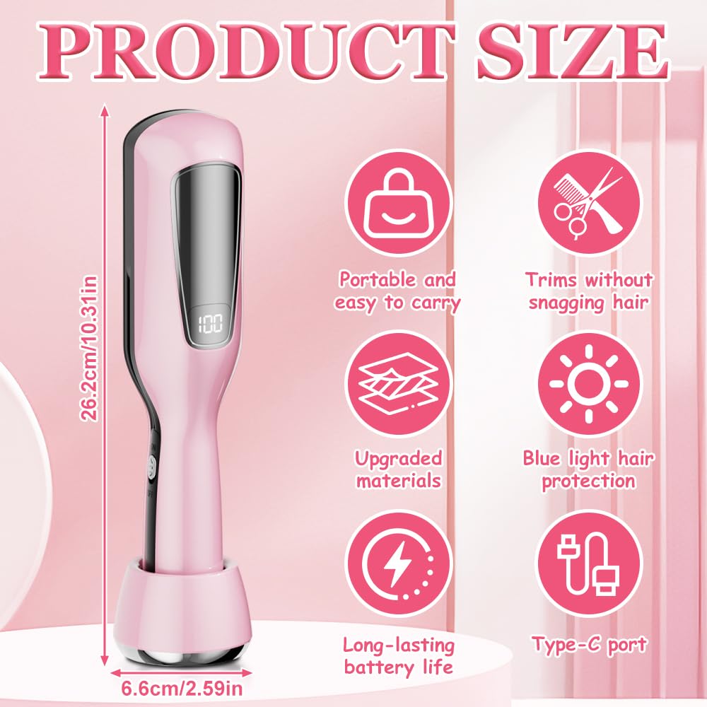 Spliss Entferner Gerät, NAVESO Split End Trimmer, Splissentferner für Haare Kabelloser mit LED-Anzeige, Negativ Ionen Haarpflege Haarspliss Entfernen, Entferne Spliss und Beschädigte Haarspitzen