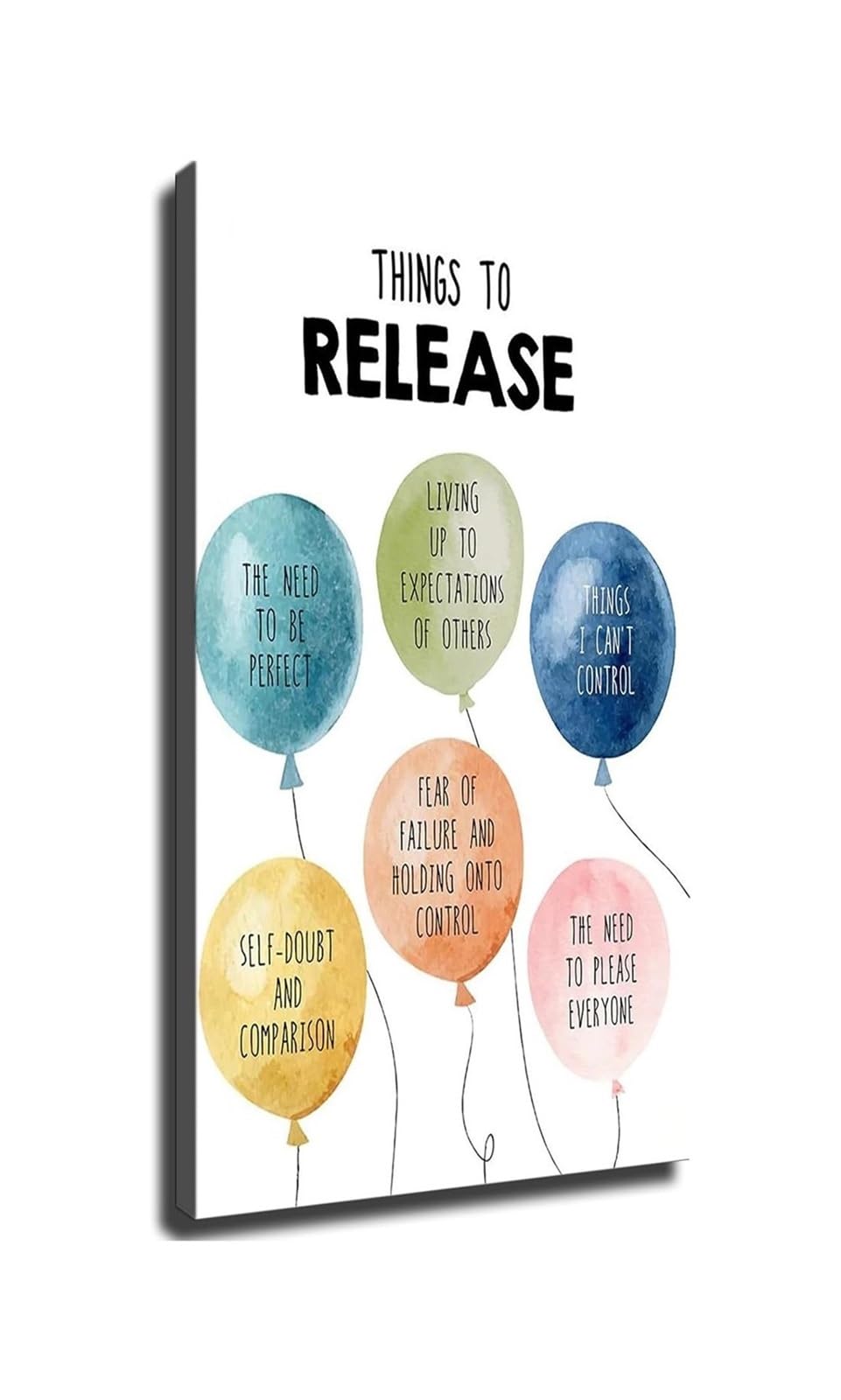 IDGTTLDF Mental Health Release Poster Things To Let Go Anxiety Inspirational Quote Wall-Art Decor For Home Study