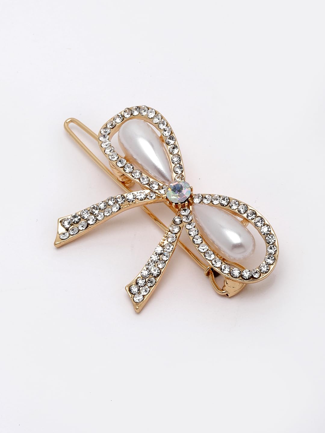 Vogue Panash Bowknot Pearl and Rhinestone Hair Clip - Elegant Hair Accessory for Women, Ideal for Weddings, Parties, Office, and Everyday Wear (B0D7SBT5XW) Amazon Price History, Amazon Price Tracker