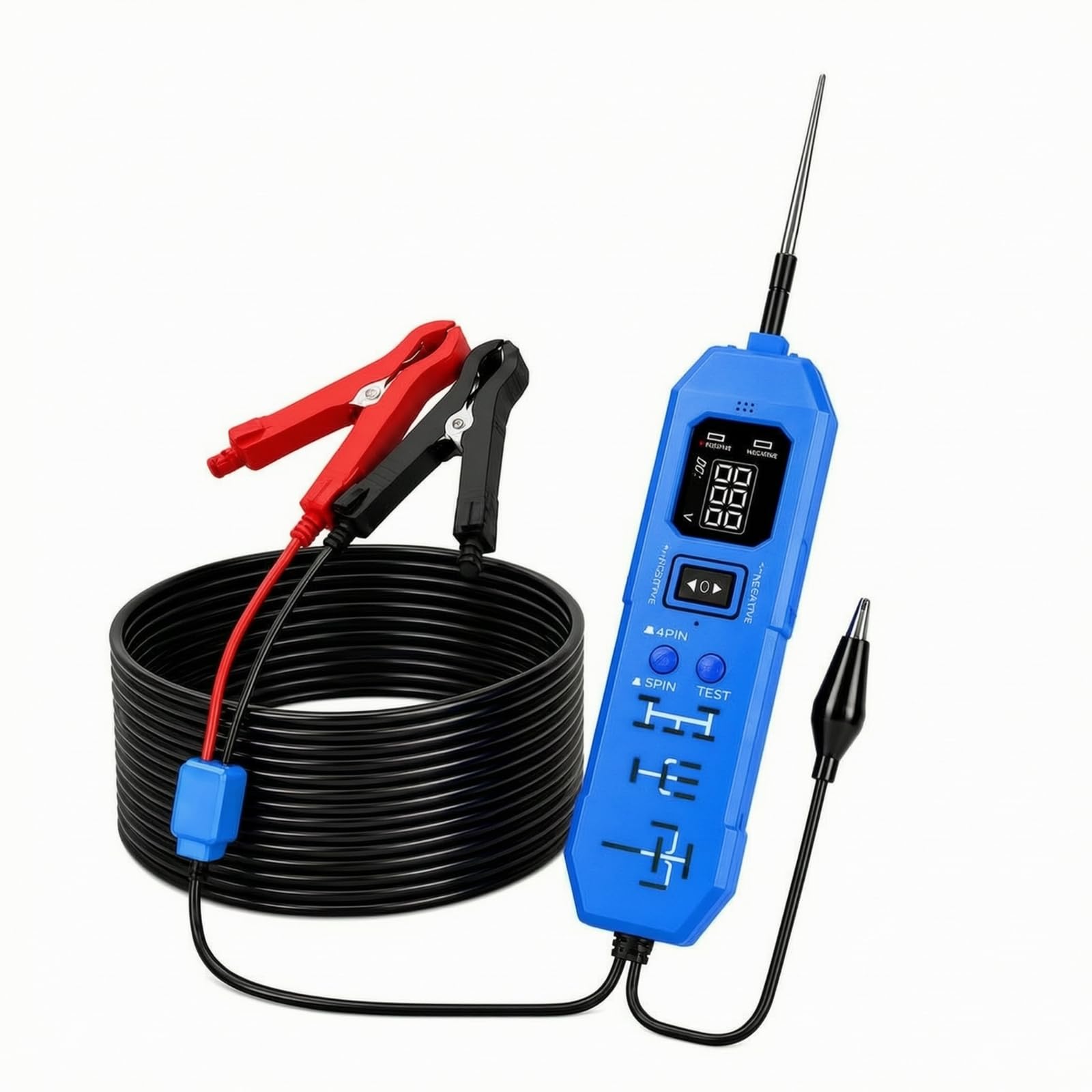 Lápiz Prueba Portátil | Probador eléctricos Automotriz, Manual, Probador eléctricos con Cable Resorte, para Taller Mecánico,