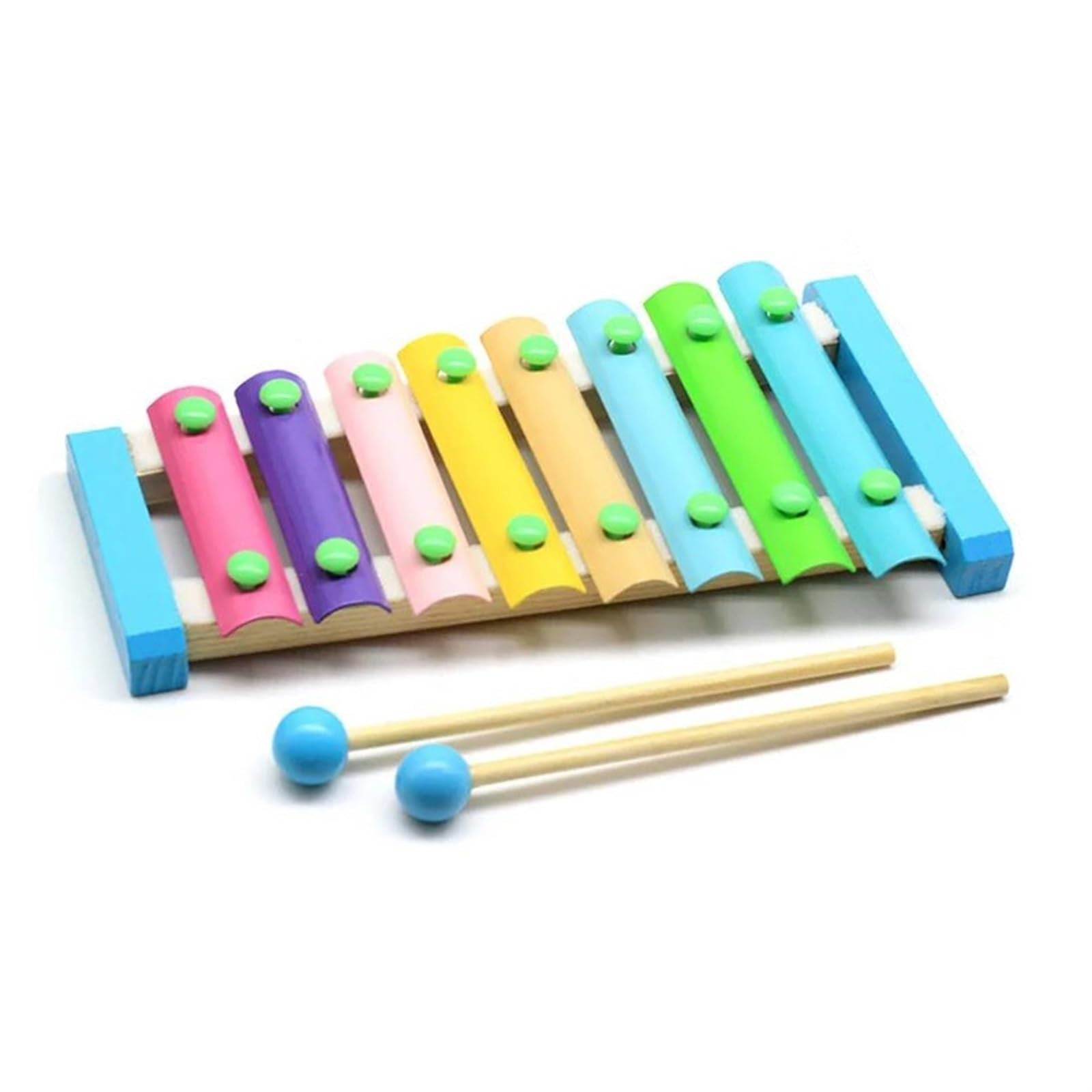 Xilófono Musical Instrumentos Musicales Para Principiantes Mazos De Xilófono De Madera De 8 Notas Teclas Coloridas Pequeño Instrumento De Percusión De Xilófono