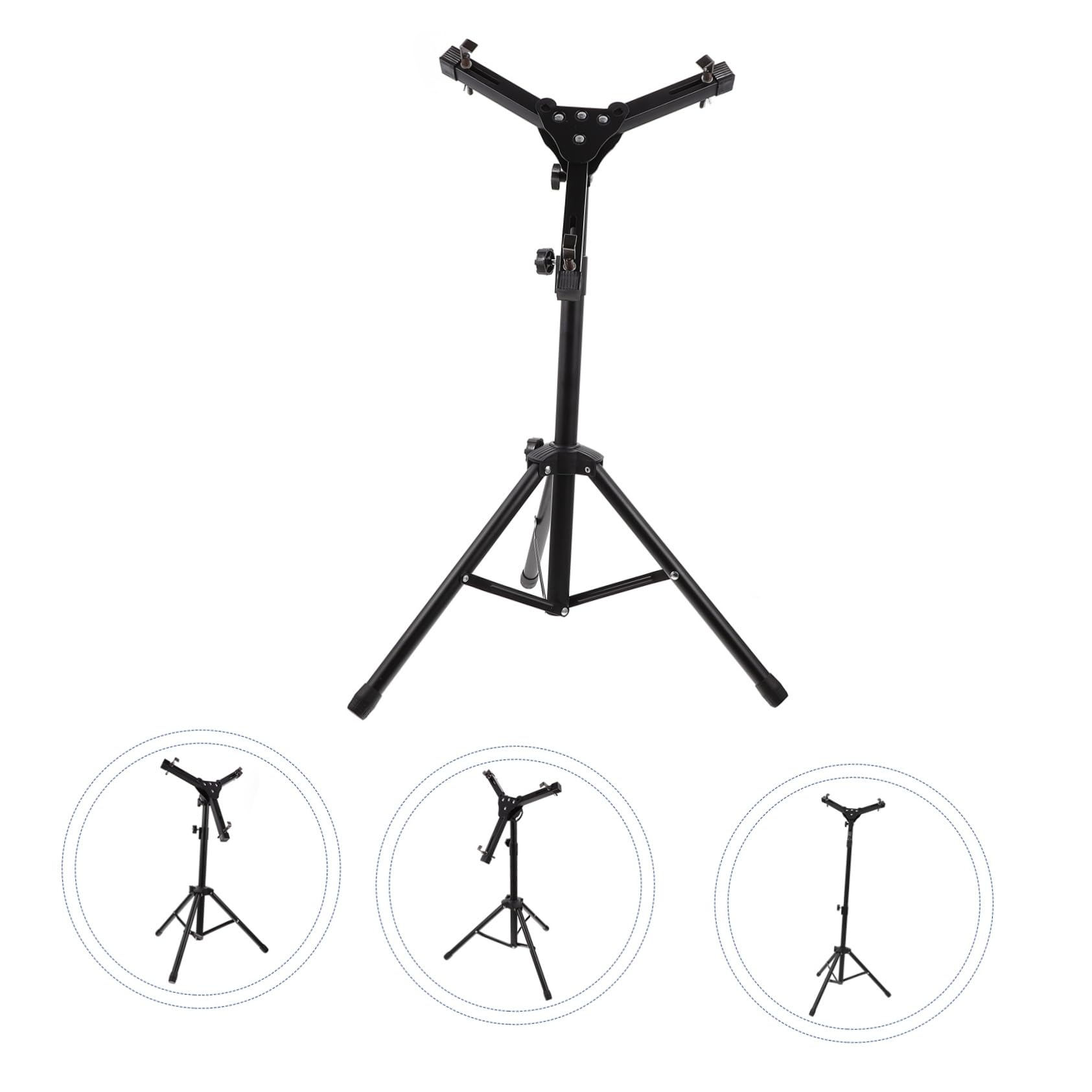 Totority Sturdy Dumb Drum Holder Alloy Drum Stand Set Adjustable Height for Snare