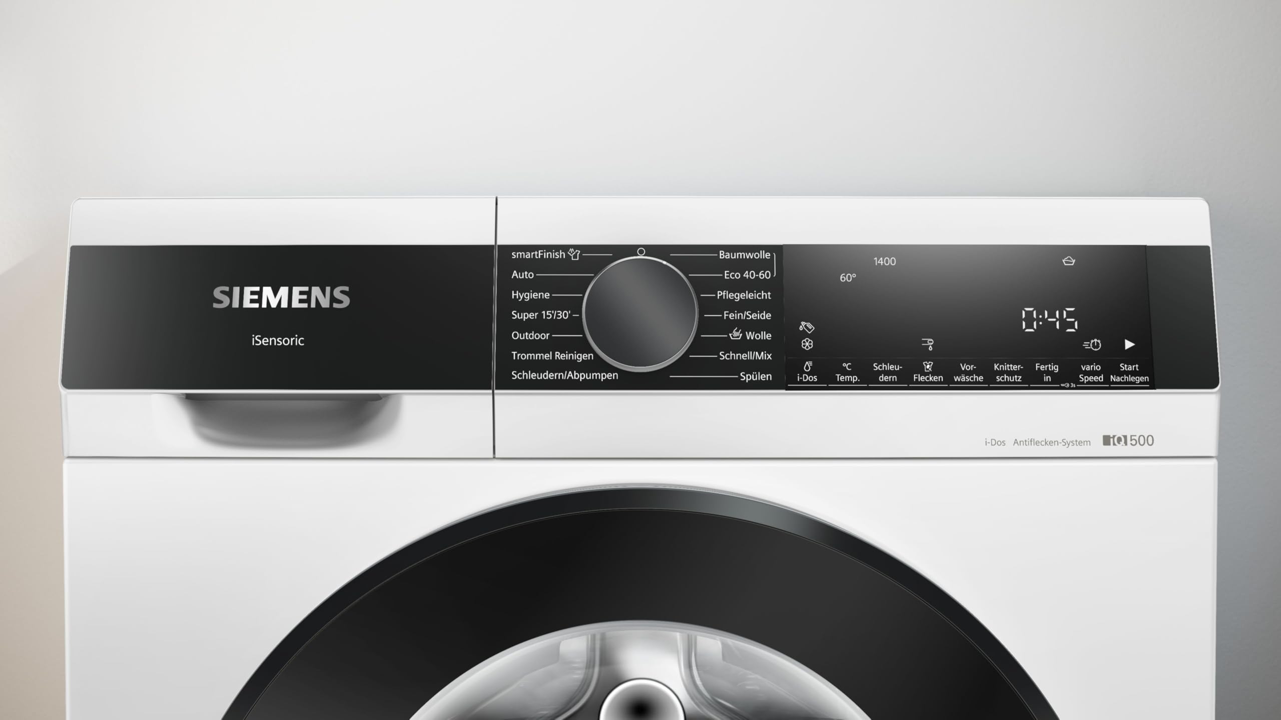 Siemens iQ500 WG44G2F41 Waschmaschine 9 kg 1400 UpM automatische Fleckenentfernung smartFinish varioSpeed i-Dos aquaStop Weiß