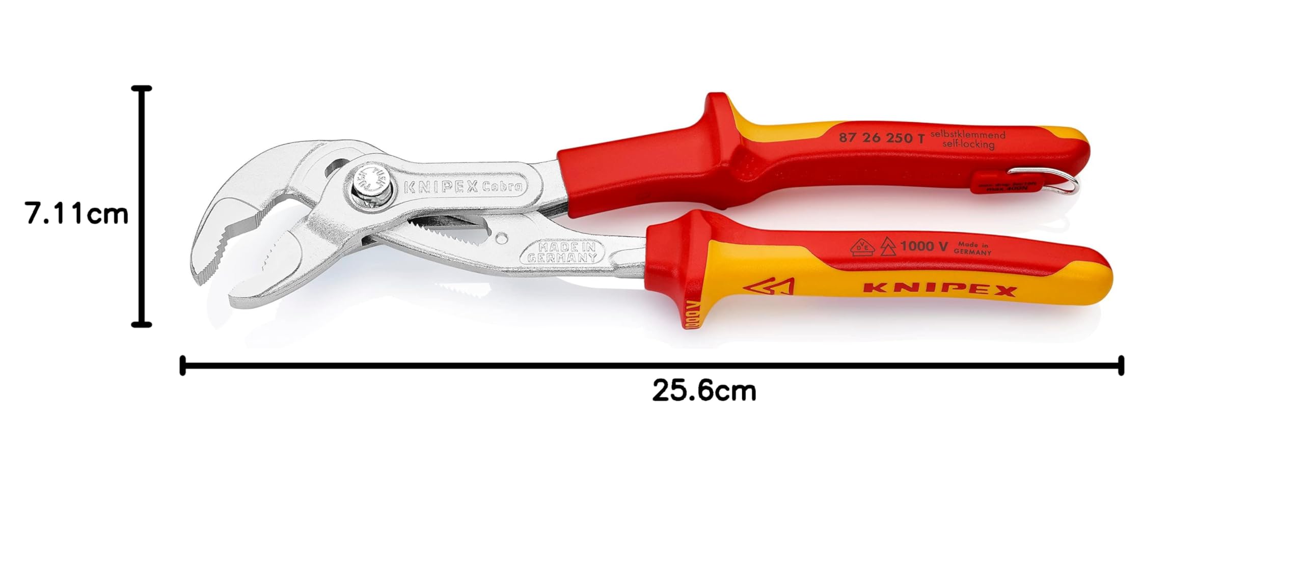 KNIPEX Cobra VDE Pince multiprise de pointe, 87 26 250 T