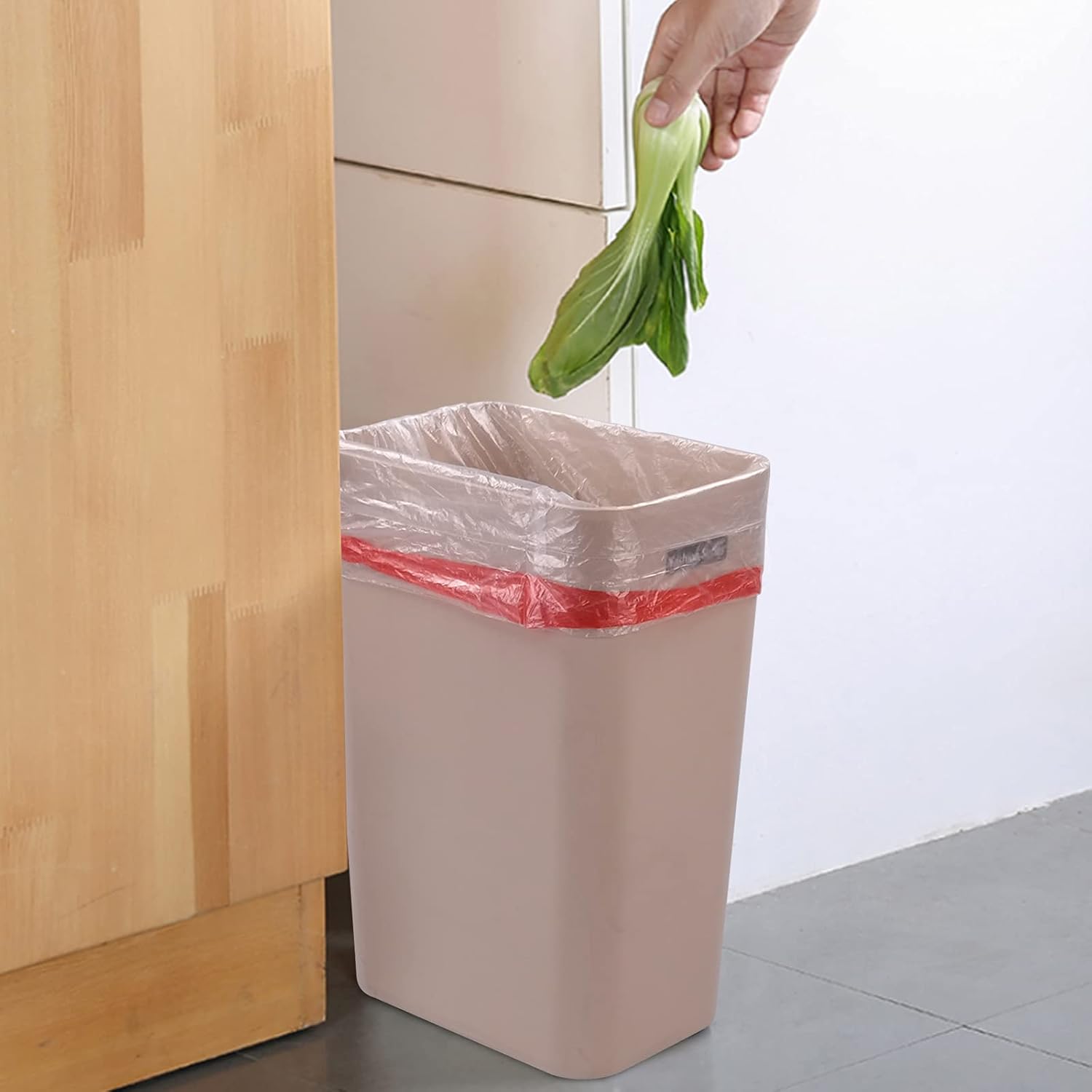 Morcte Clear 8 Gallon Drawstring Trash Bags, 108 Counts