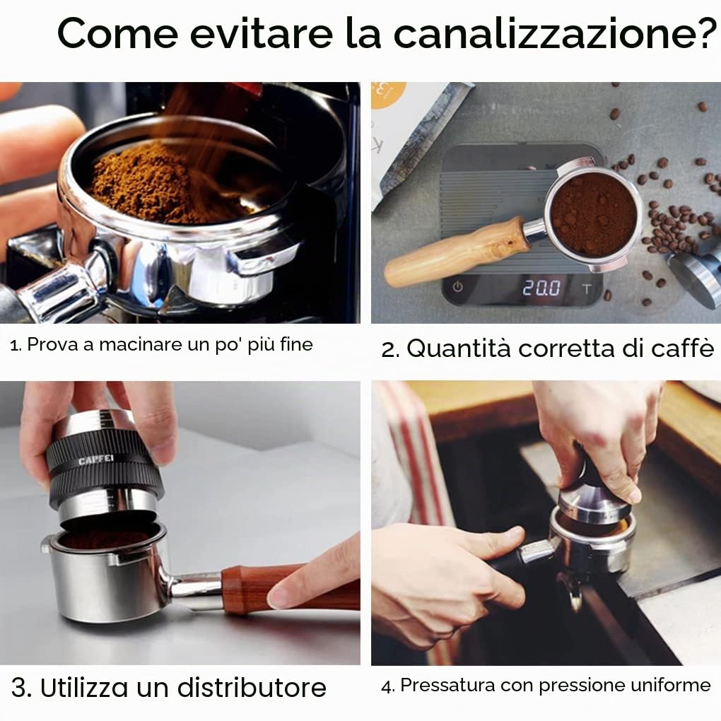 Portafiltro senza fondo 58 mm 3 orecchie per Beem Espresso Grind Profession, Breville Barista Mini/Max Macchina espresso con tre orecchie 4,9 mm di spessore