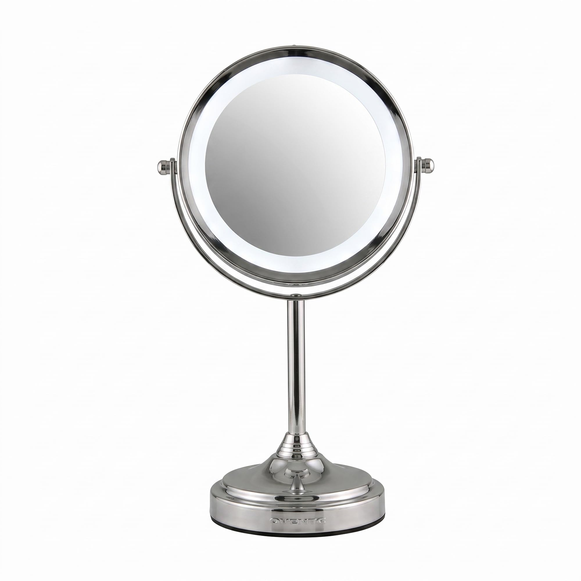 OVENTE 7'' Lighted Magnifying Makeup Mirror, Polished Chrome MCT70CH1X7X