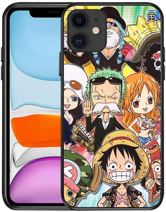 Xiqq Anime Art Iphone 11 Case One Piece Premium Tempered Glass Back Phone Case Shock Absorption Soft Rubber Frame 18 Iphone5 5s Se Amazon Co Uk Electronics Photo