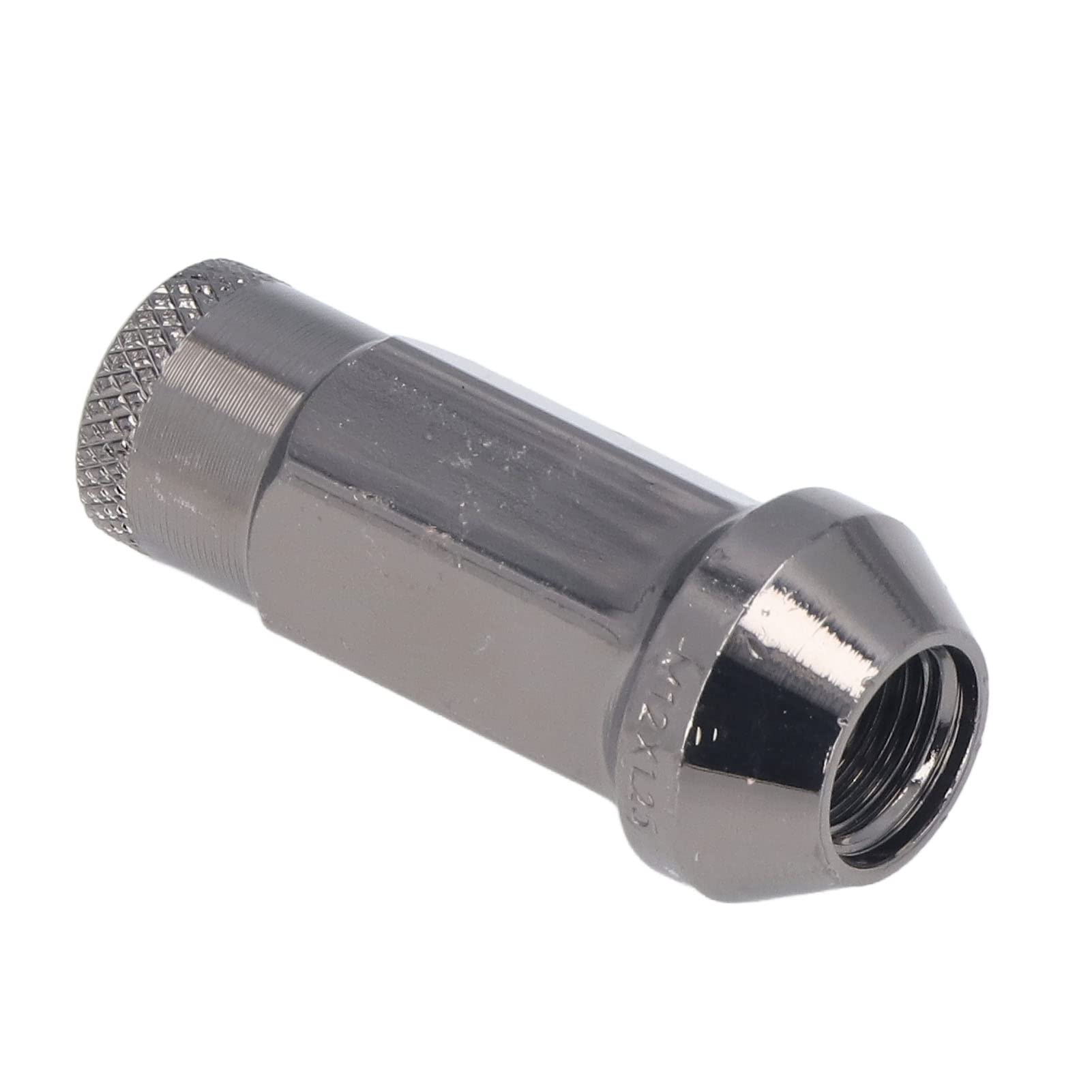 Tuercas, Fydun Universal 20 Piezas M12x1.25 Metal Tuercas de Rueda con Manga de Llave(Negro)