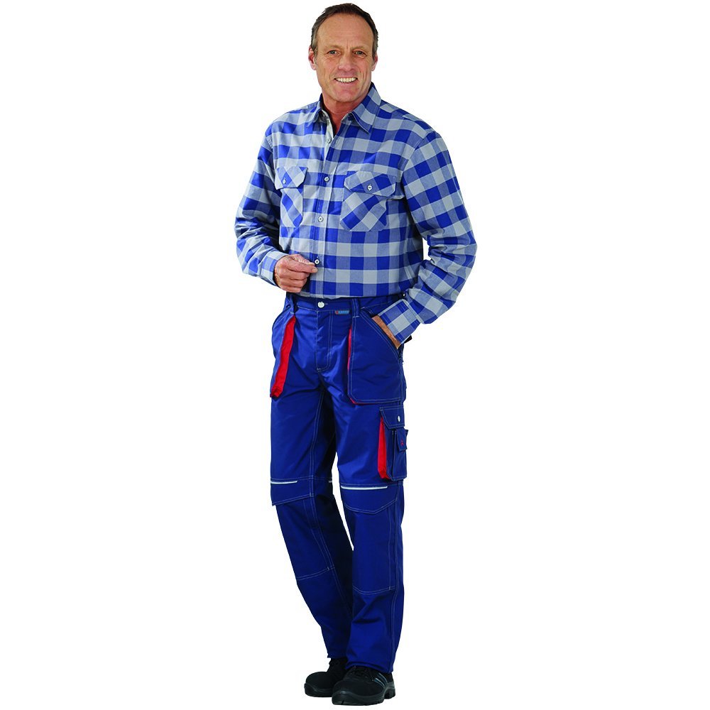 Planam Pantalones de Basalto Pantalón basalto, Talla 54, en Antracita, Rojo Hombre (Pack de 1)