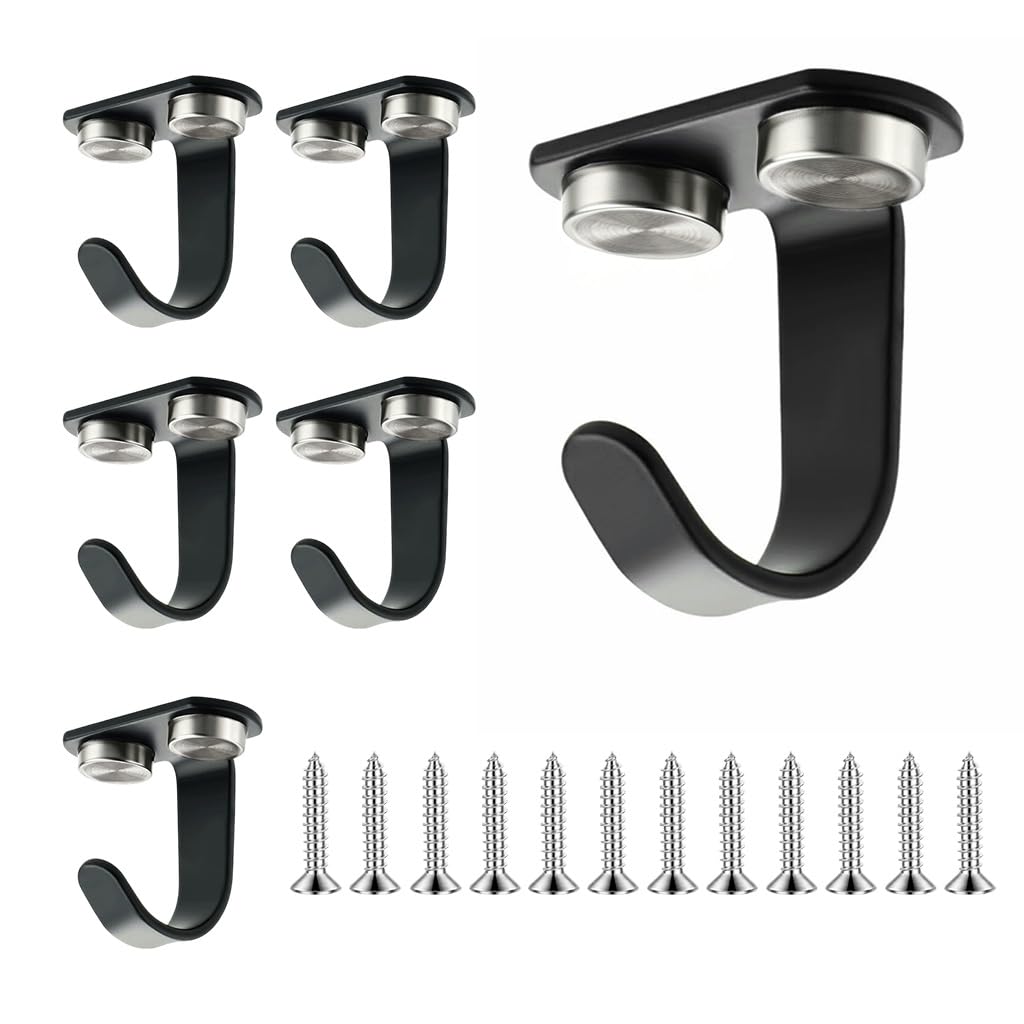 HASTHIP Black Ceiling Hooks - Maximize Storage -1