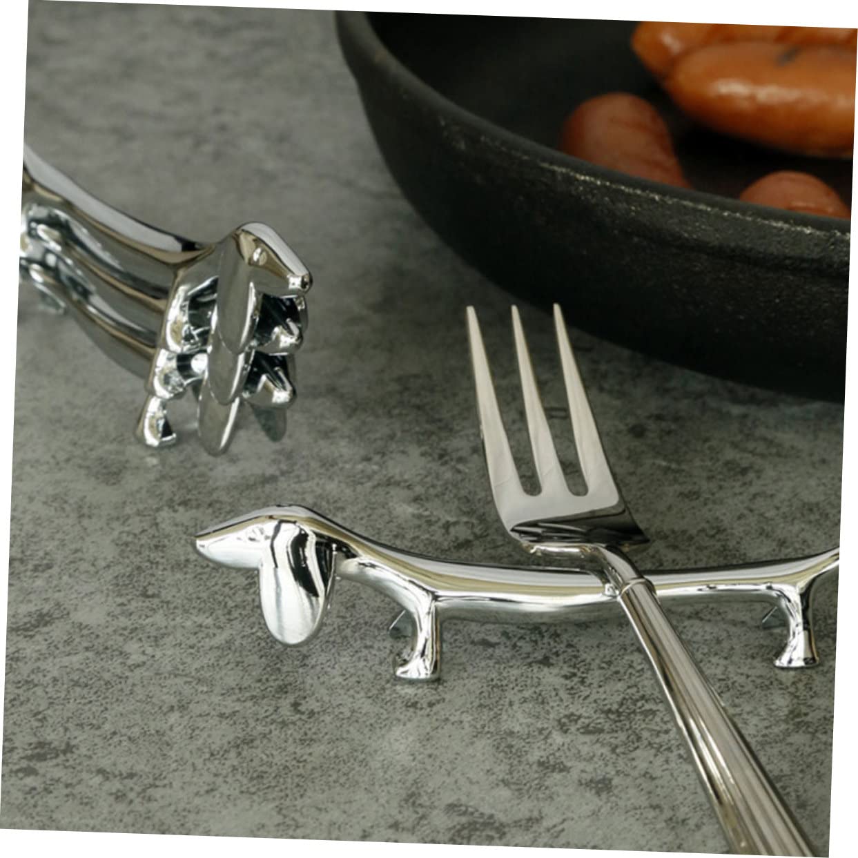 6 Portabacchette A Forma Di Bassotto - Supporto Per Posate, Design Carino E Funzionale - Foto 8