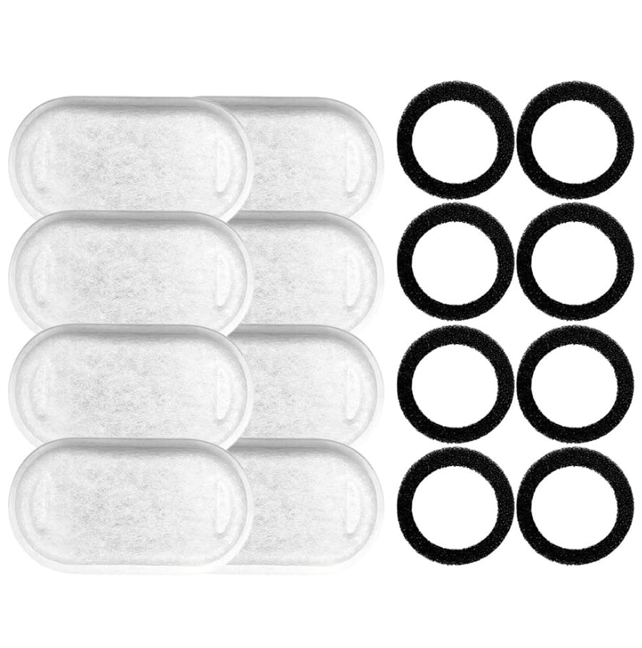 vetiflow Water Bowl Original - Fresh Drinking Fountain for Dogs Cats 2026 Model (8pcs Filter)