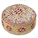 Mandala Life ART - Funda otomana para puf Bohemio de 60x20cm Redonda- puf de decoración de habitación Artesanal de Lujo para meditación, Yoga y Zona de Asiento Boho Chic