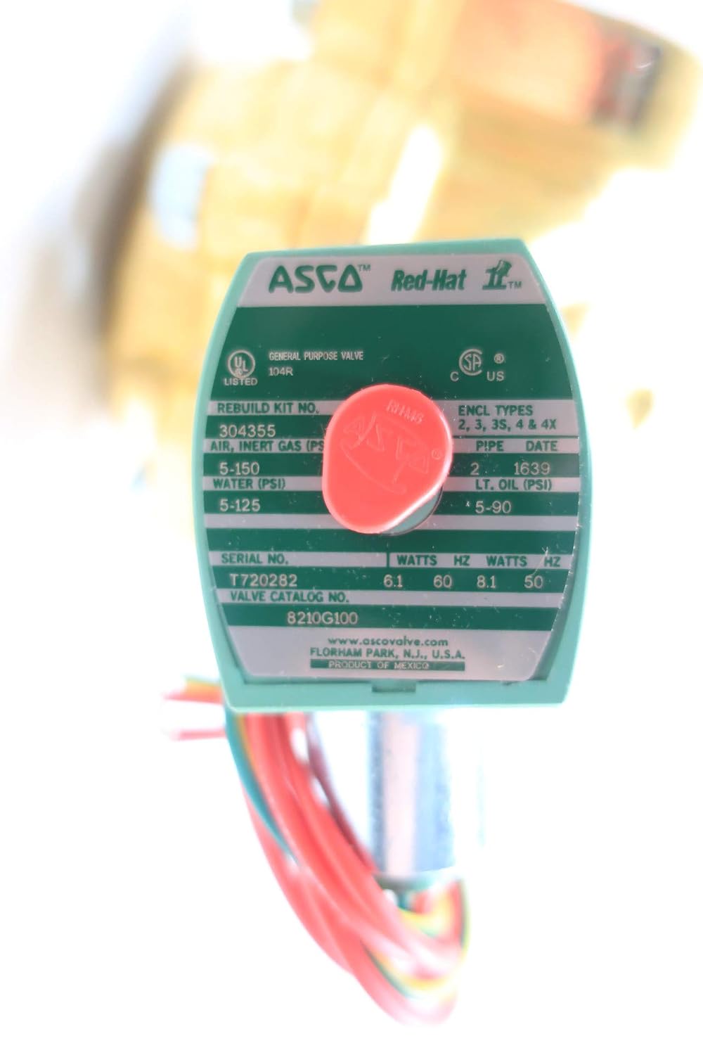 ASCO 8210G100 RED HAT II 120V-AC 2IN NPT Solenoid Valve D645212