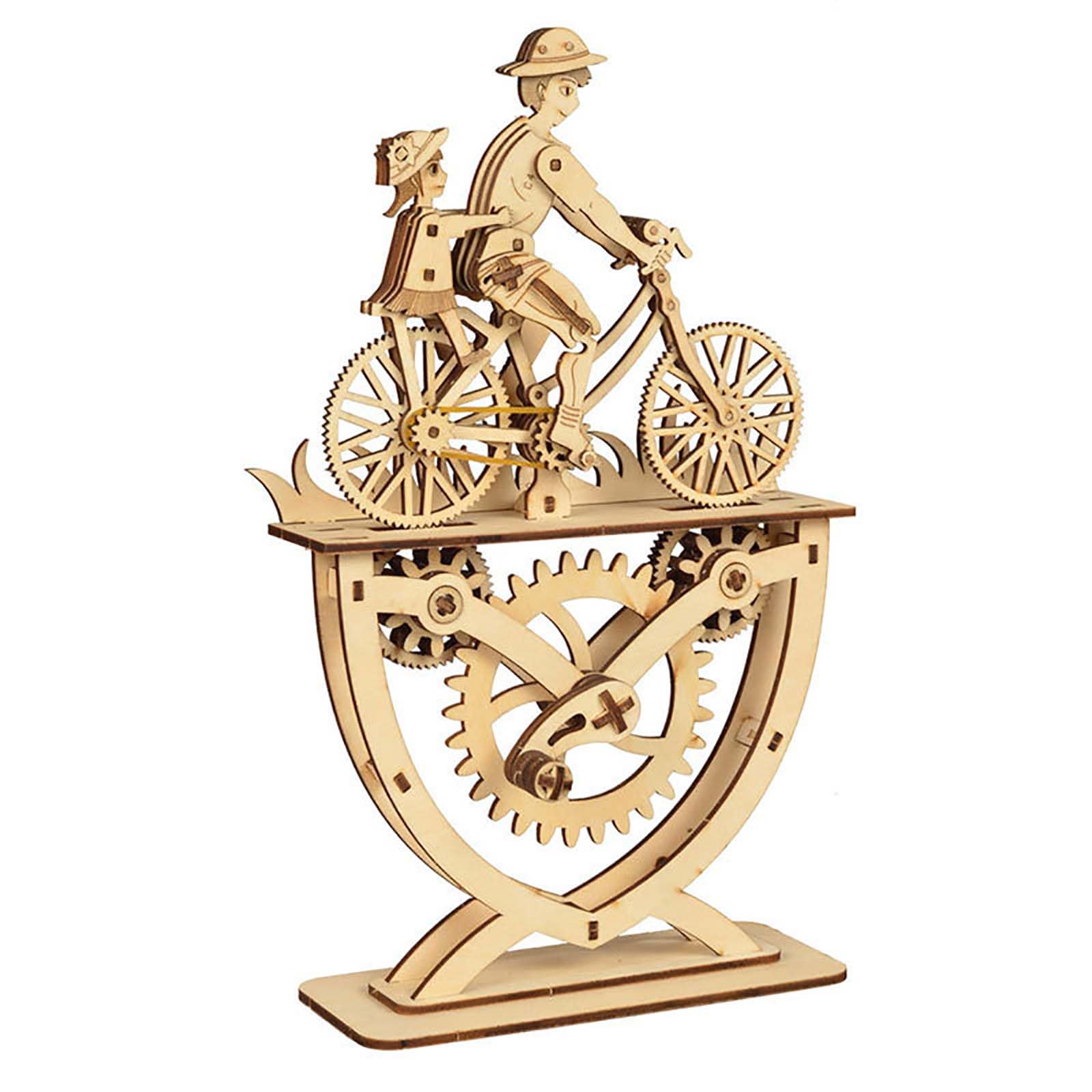 3D Puzzle for Adults, Wooden Puzzles Father Bicycle Mechanical Gear Model Building Kits, DIY Wood Crafts Unique Collection, STEM Hobbies for Women Men