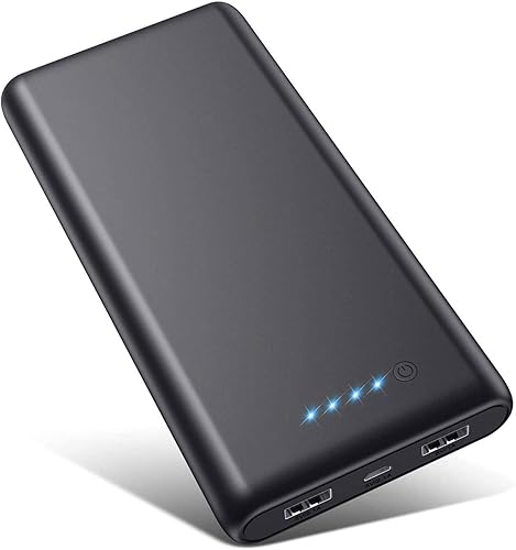 Cargador de batería portátil de 26,800mAh, batería externa segura de gran capacidad para celular, compacta, con celdas de alto rendimiento y