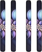 Vista 19 de Fundas para manija de puerta de refrigerador con flores marrones, 4 piezas, funda para manija de refrigerador, protector de decoración hecho a mano