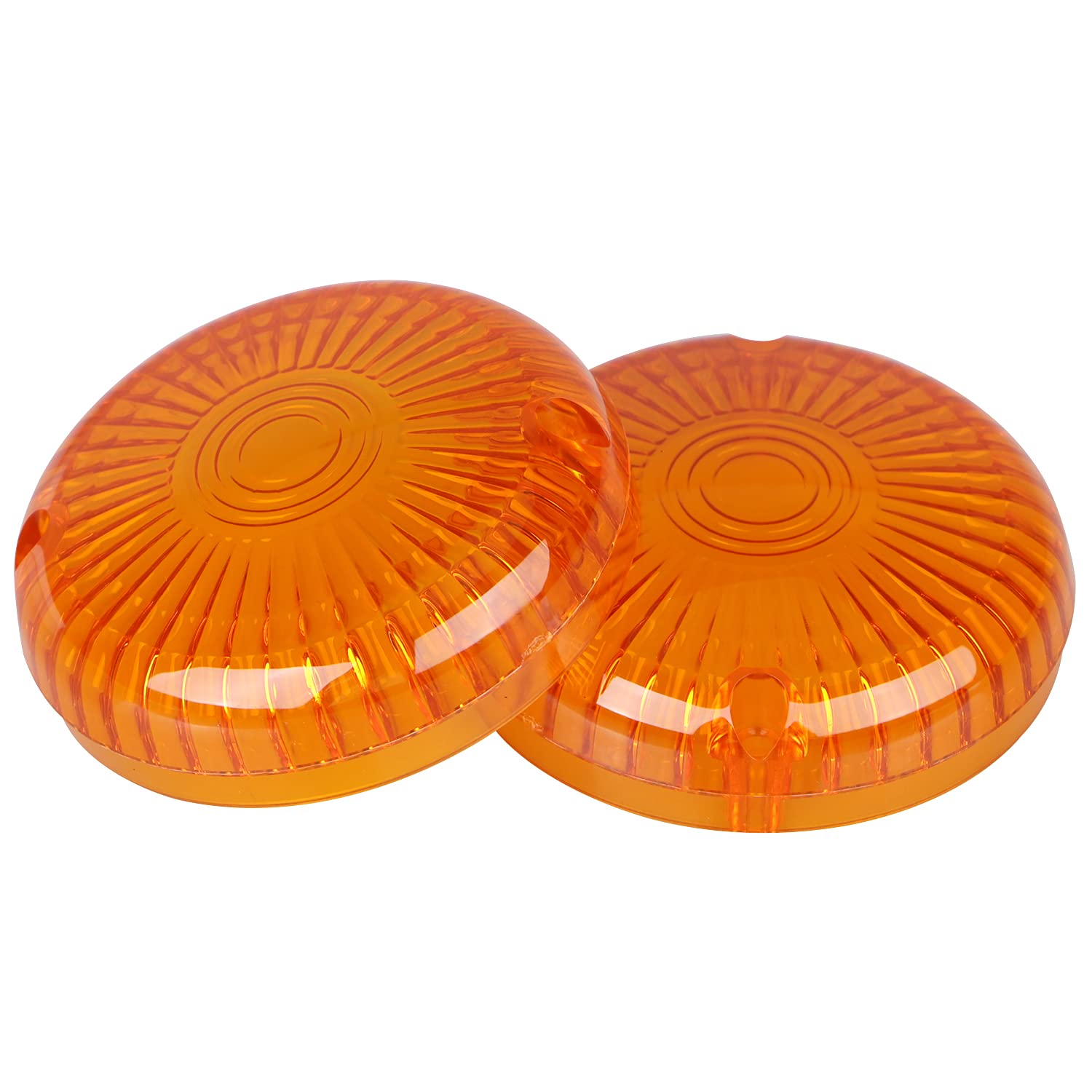 Bid4ze 1 Pair Amber Front Rear Turn Signal Lens Cover Compatible with V-Star 650 1100 Custom Virago 250 Road Star Maxim XJ700/X