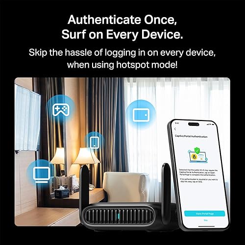 Miniatura 5 de TP-Link BE3600 Wi-Fi 7 Router de viaje portátil TL-WR3602BE  Doble banda, puerto de 2.5 gig, USB 3.0  Multimodos en uno  OpenVPN, WireGuard