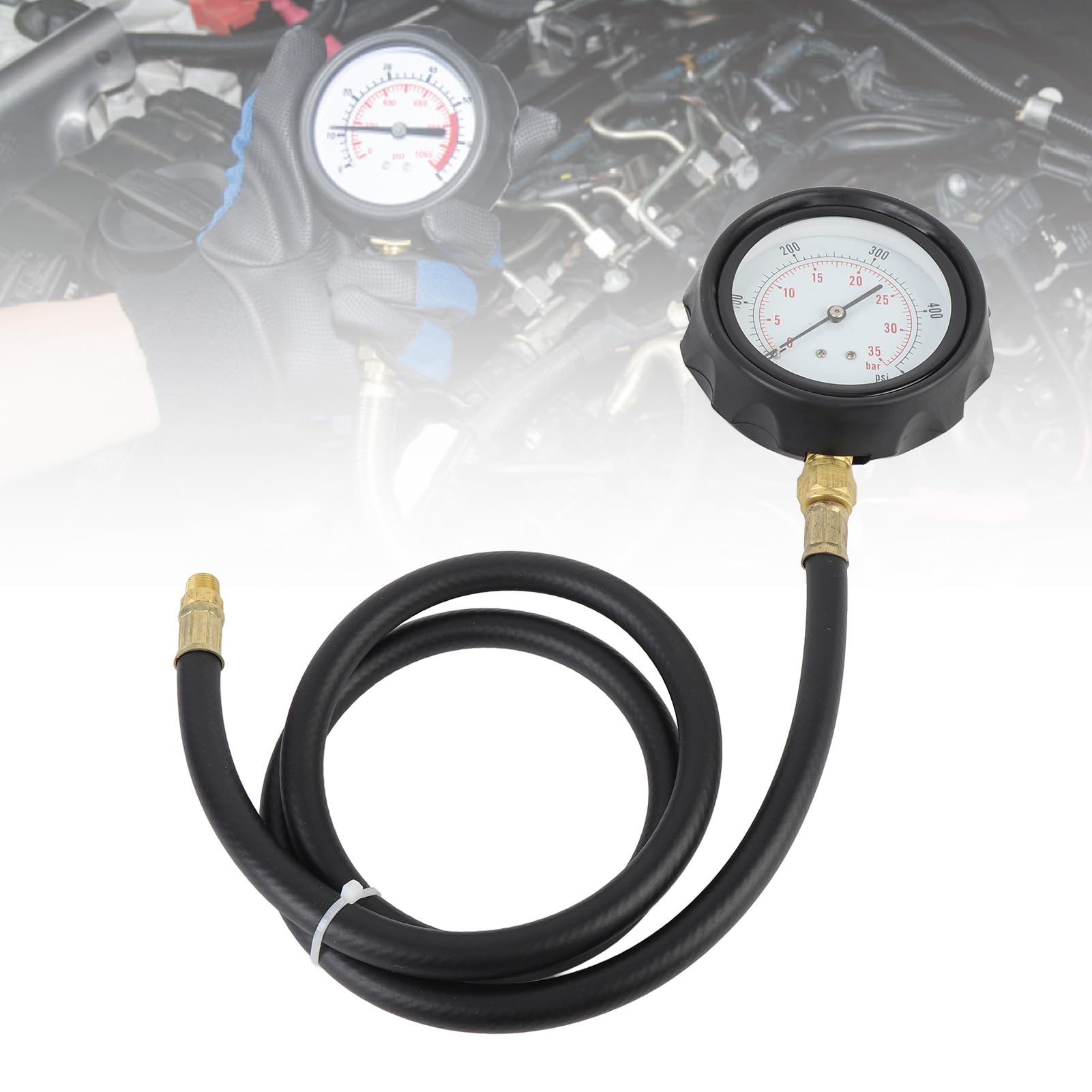 12 Pezzi di Pressione Dell'olio Motore 0 a 500 Psi Kit Strumento di Strumento di Strumento Fluido Trasmissione Automatico Conte Misuratore di Pressione del con Tubo e Adattatori