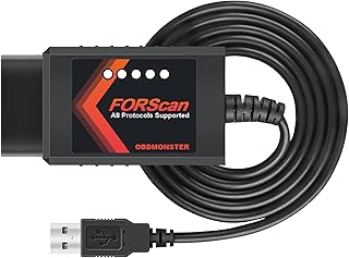 OBDMONSTER ELM327 OBD2 Adapter Compatible with F150 F250 and More, for FORScan MS/HS CAN Automatically Switch, OBDII Diagnostic Scanner via USB for Windows only