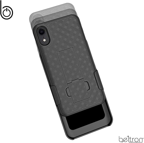 Miniatura 8 de BELTRON Funda deslizante con clip para cinturón para iPhone Xs MAX, conchafunda combinada con soporte integrado