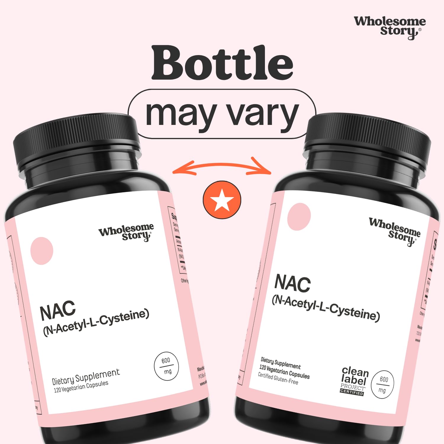 Wholesome Story NAC Supplement N-Acetyl-L-Cysteine 600 mg | Liver, Lung & Fertility Support | 120 Capsules | 120 Serving Supply — Amazon image 2