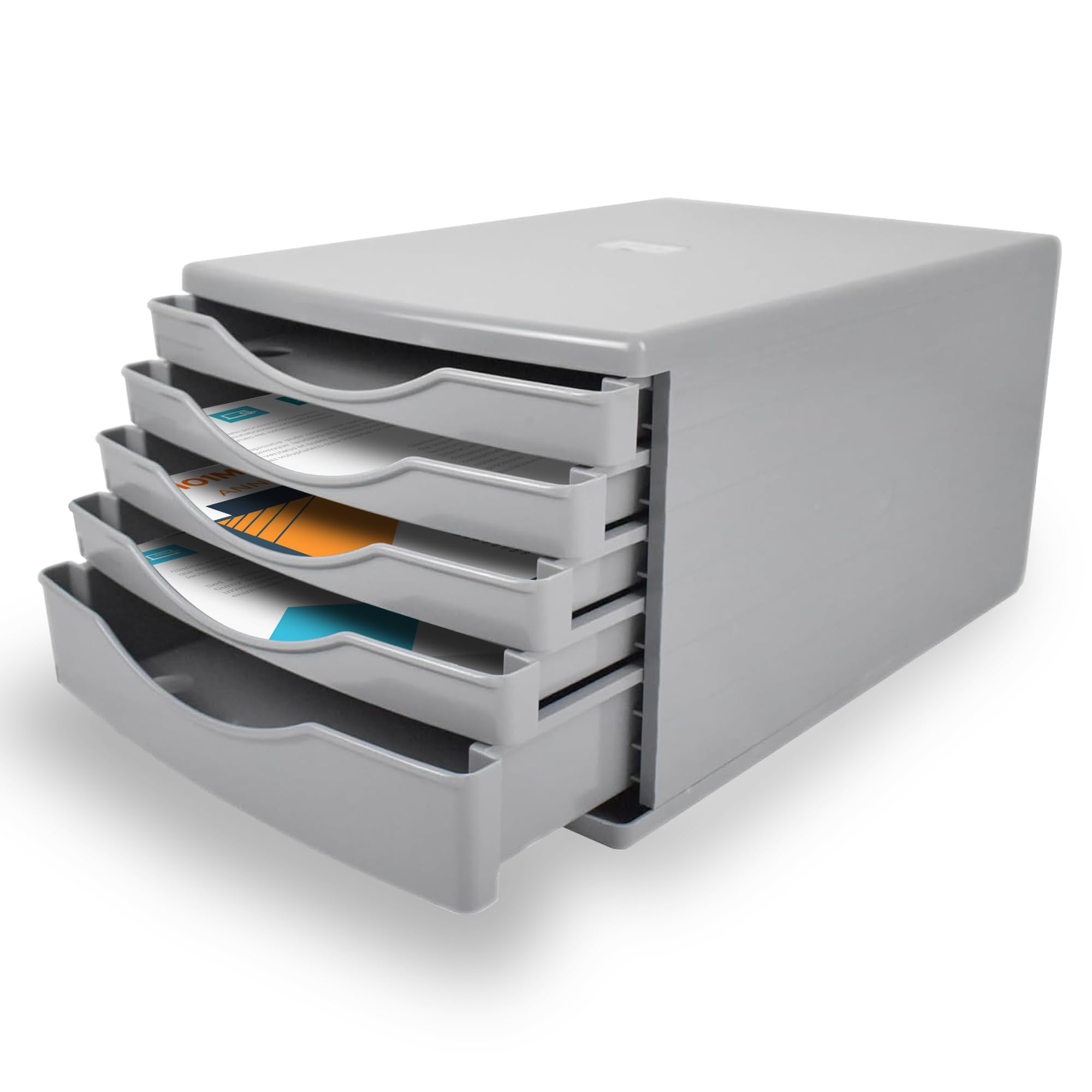 Deflecto Grey Deflecto® Desk Drawer Set Featuring 2 X 30Mm And 2 X 60Mm Drawers In Timeless Desk Organiser Drawers - Small Storage Drawers - Desk Storage Drawers