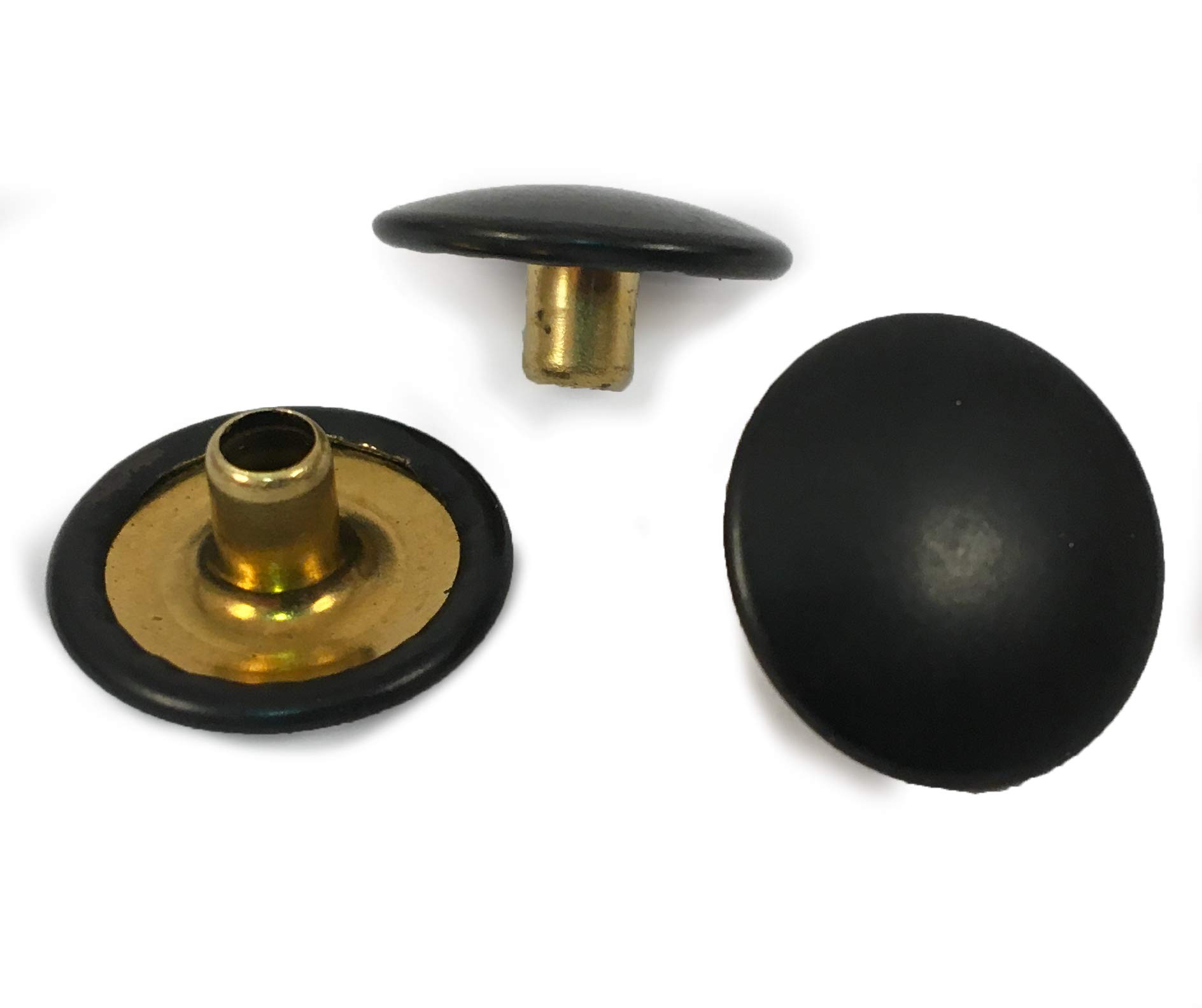 Adl Black 10X Dot Press Snap Fastener Caps For Boat Canopy Canvas Fixings Cover