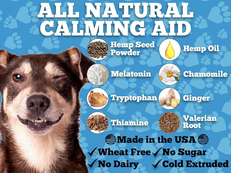 Miniatura 8 de Well Loved Masticables calmantes para perros  Alivio de la ansiedad del perro, hecho en Estados Unidos, recomendado por veterinarios, masticables