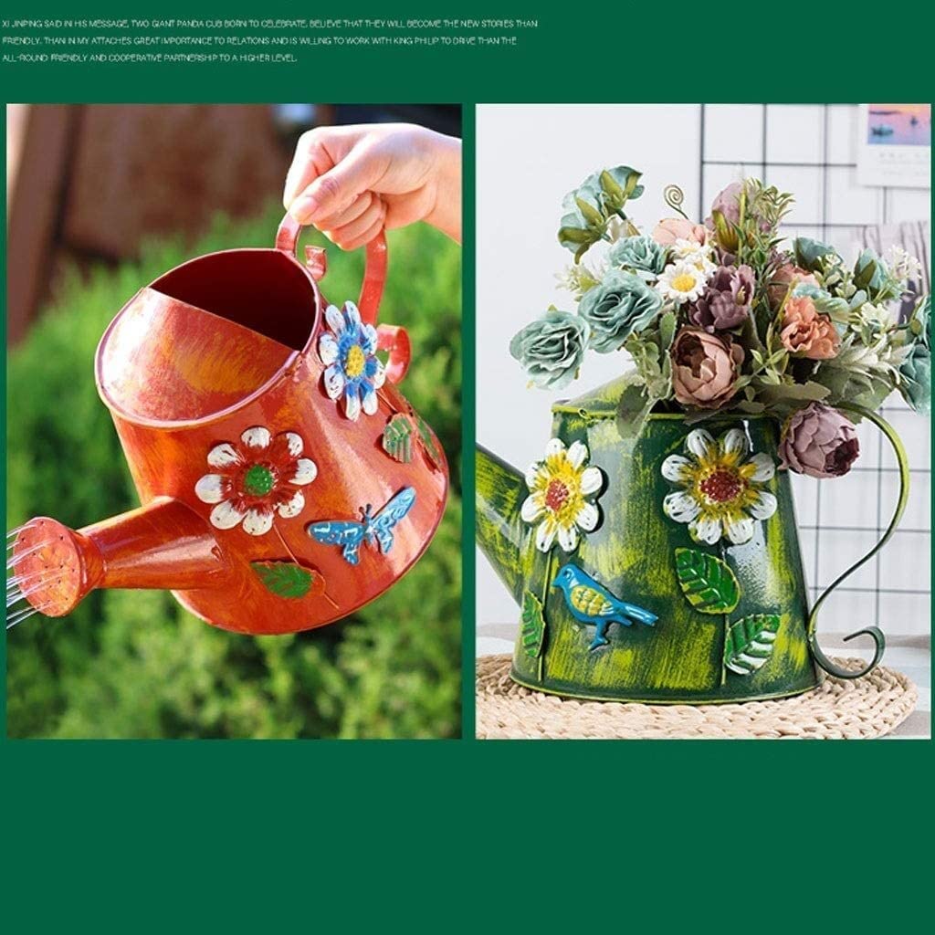 Regadera para Plantas de Interior, 2000ml, regadera con Estampado Vintage, regadera con Mango cómodo para Plantas de Exterior