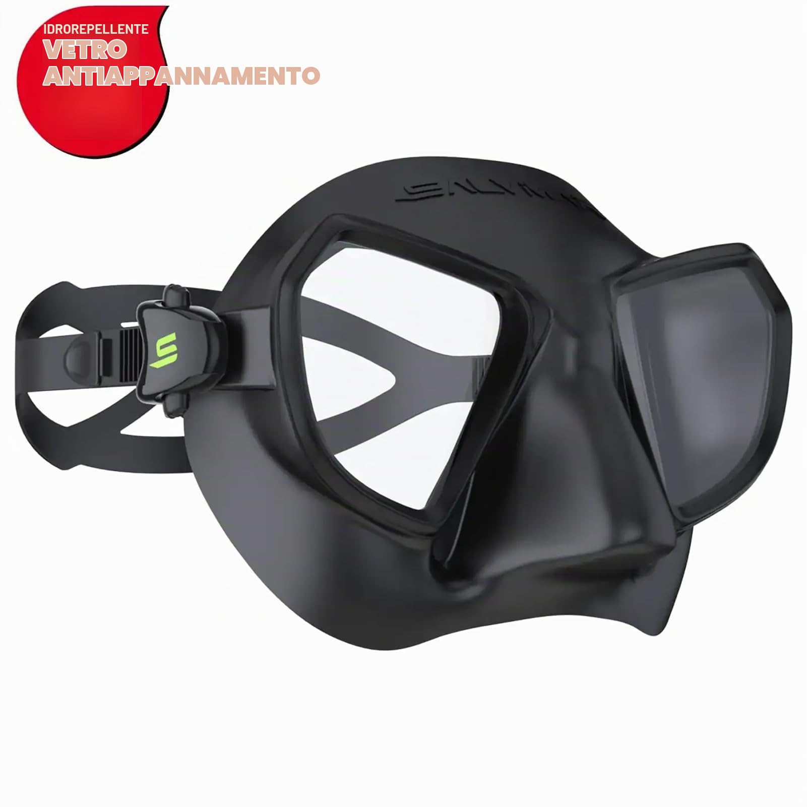 Salvimar Noah Comfort Fit Anti Fog, Maschera Adulto Anti Appannamento, per pesca subacquea