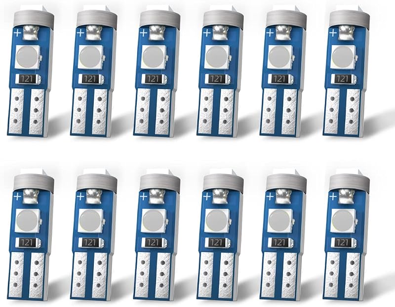 Lâmpadas LED T5 74 73 2721 Nanpoku azuis para painel e indicadores – 12 unidades
