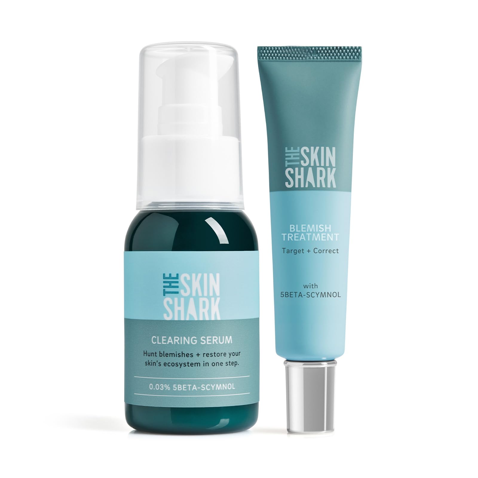 Blemish Control Duo (2 x Topical Skin Support Treatments) - Breakout Control Gel & Breakout Clearing Serum Duo - With 5Beta-Scymnol - Gentle, Hydrating Formula that Protects & Prevents