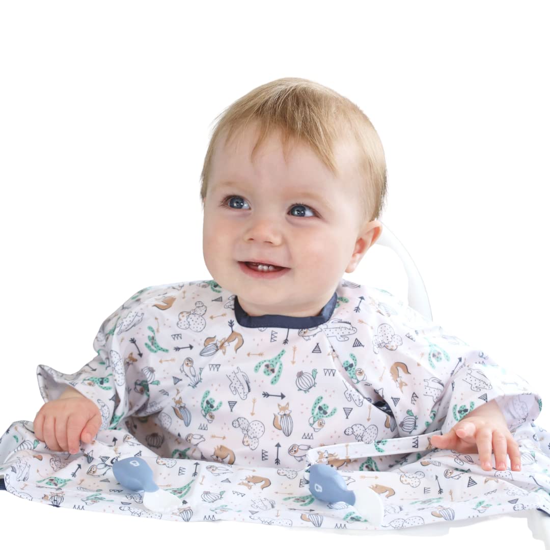 Bibado Short Sleeve Coverall Weaning Bib Desert Hide And Seek